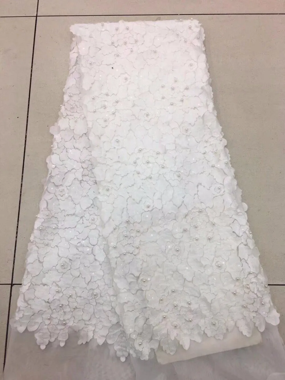 Французская кружевная ткань в нигерийском стиле 2018 африканская Тюлевая 3 D