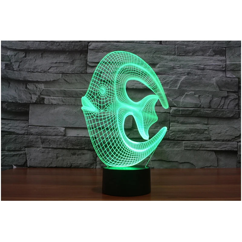 Горячая креативная 3D акриловая лампа Милая Коралловая рыба Led USB ночник 7 цветов Изменение DC 5 V настроение свет настольная лампа дропшиппинг