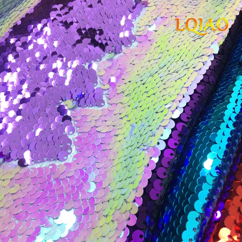 Расшитая блестками ткань 125*45 см 5 мм|fabric for|fabric for weddingfabric fabric |