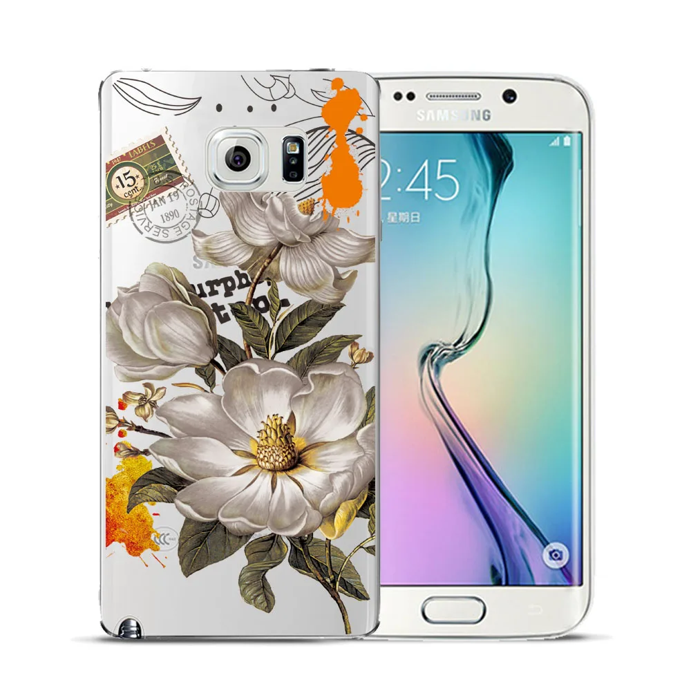 Сексуальный ретро цветочный ТПУ чехол для Samsung Galaxy Grand Prime J3 J5 J7 J2 2015 2016 2017 Note 3 4 5 8