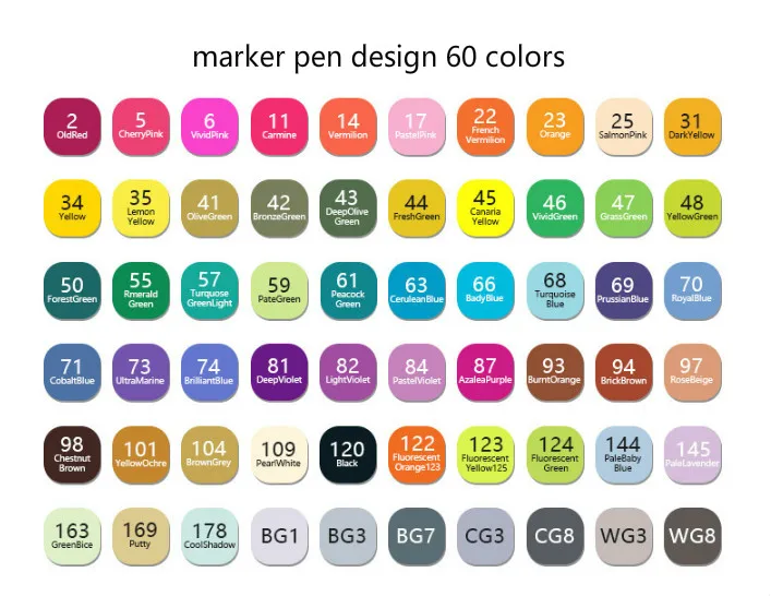 60pcs KSCRAFT 30/40/60 Цвет ручная работа разноцветный дизайн набор художественный маркер для белой доски - Цвет: 60pcs