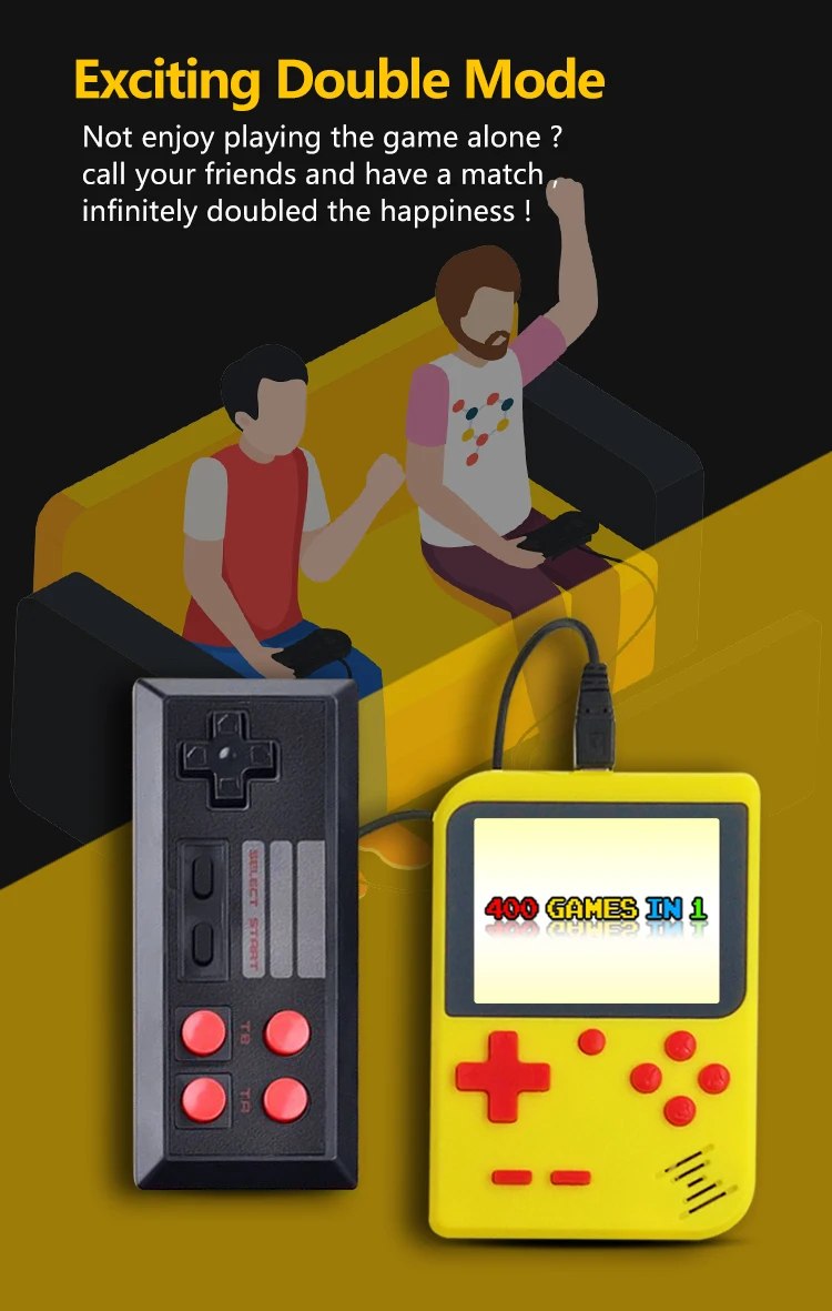 Игровая консоль Мини карманный портативный игровой плеер встроенный 400