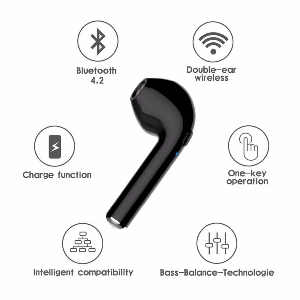 Bluetooth наушники TWS i7 запатентованный продукт Беспроводная bluetooth гарнитура с