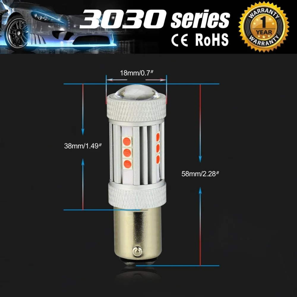 VANSSI 2 шт. 1157 Bay15d S25 P21/5 Вт светодиодный очень яркий 3030 чипов стоп сигнал лампа