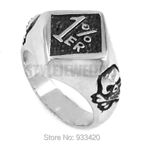 Однопроцентное кольцо с мотором байкерское ювелирные изделия из нержавеющей