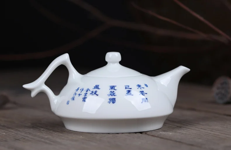 Changwuju Jinhdezhen чайник JinHongxia ручная роспись синий и белый заварочный чайник ручной работы чайная посуда с цветком-птица китайская живопись тонкая манера письма