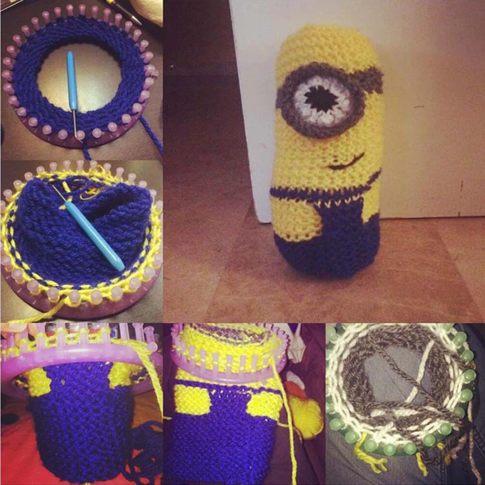 4 Размеры красочные Вязание машина жгутовых полосок комплект круглый кулон