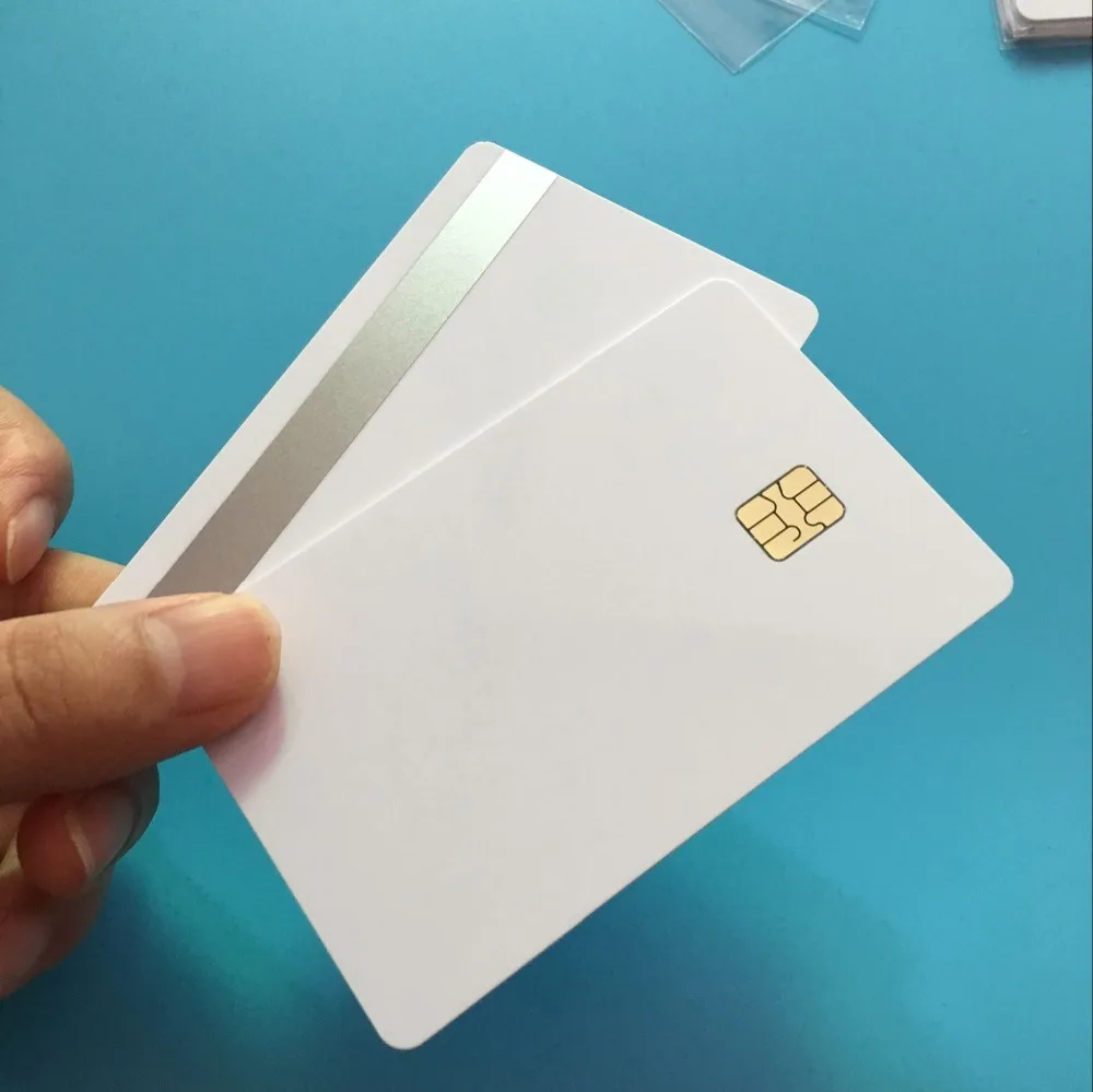 SLE4442 Hi CO Sliver 2Track магнитная полоса Smart Small Chip PVC Composite IC C redit Card 10 шт./упак.|card card|card packcard