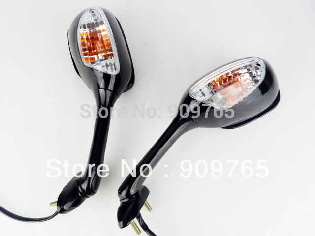 Пара Черный Включите сигнальные зеркала для 2005-2007 Suzuki GSX-R 600 750 1000 2006 K5 | Автомобили