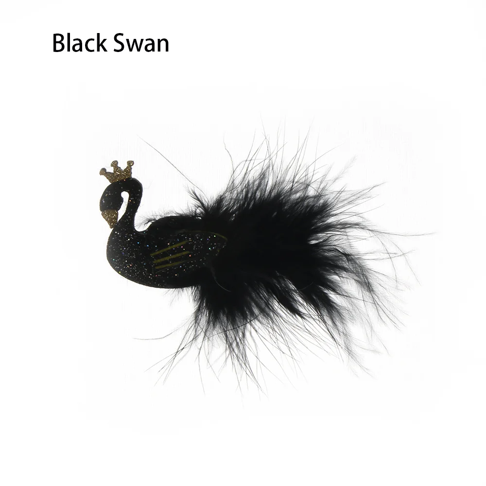 Black Swan 1 шт. мультфильм Фламинго/лебедь/сова шпильки; баретты; аксессуары для волос заколки для волос уход за волосами детей Инструменты укладки интимные аксессуары д - Цвет: Black Swan