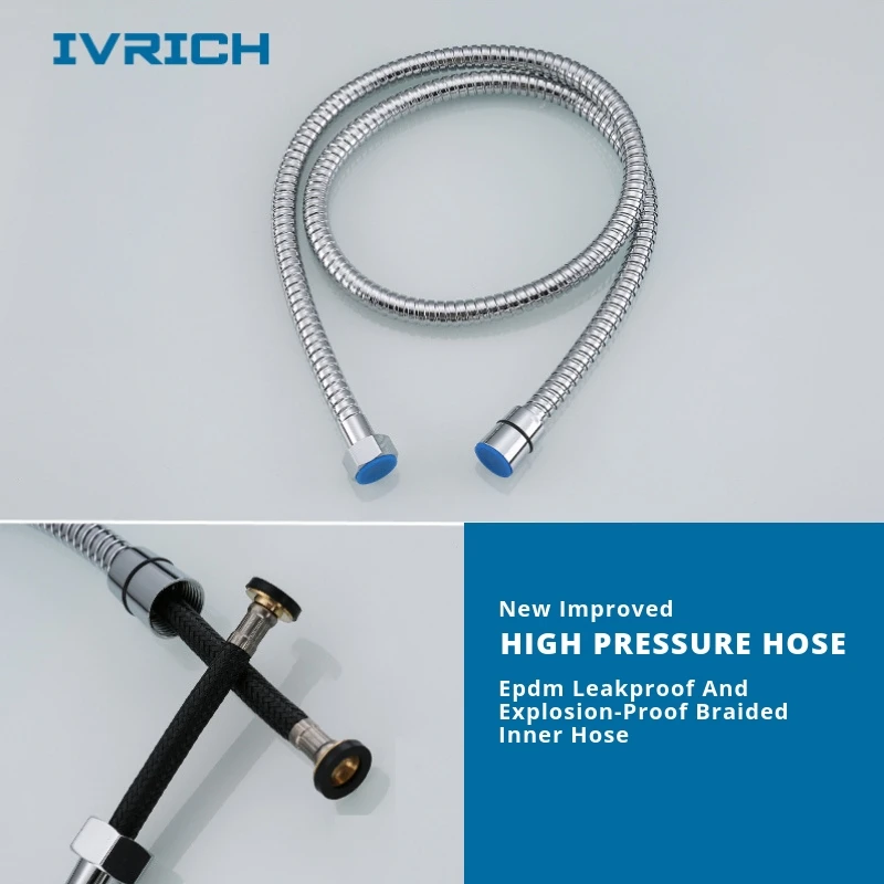 VRICH Full Stainless Portable Bidet Sprayer Package Pressing water-saving Lead-free SUS304 Steel Convenient Cleaning Tool F82-1 |