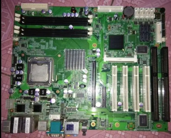 Фото 100% оригинальная материнская плата IPC Q965 чипсет P4BWA ATX Промышленная 4 * PCI 2 ISA 5 x RS232C и