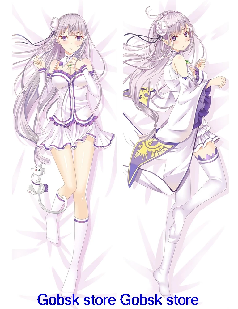 Может обновить аниме Re Zero Hajimeru Isekai Seikatsu Emilia Rem Ram Beatrice Подушка «Dakimakura» чехол обнимающий тело наволочка