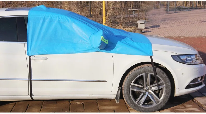 Ветрозащитный водонепроницаемый снегозащищенный чехол для половины автомобиля