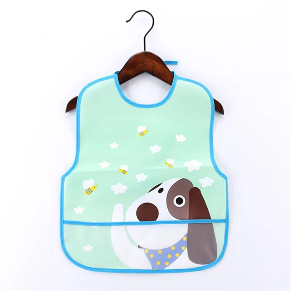 Cute Cartoon Soft Baby Bibs Feeding Apron Smock Waterproof Children Bib Burp Clothes Eat Toddler Baberos Bavoir Clothing - Цвет: Dog