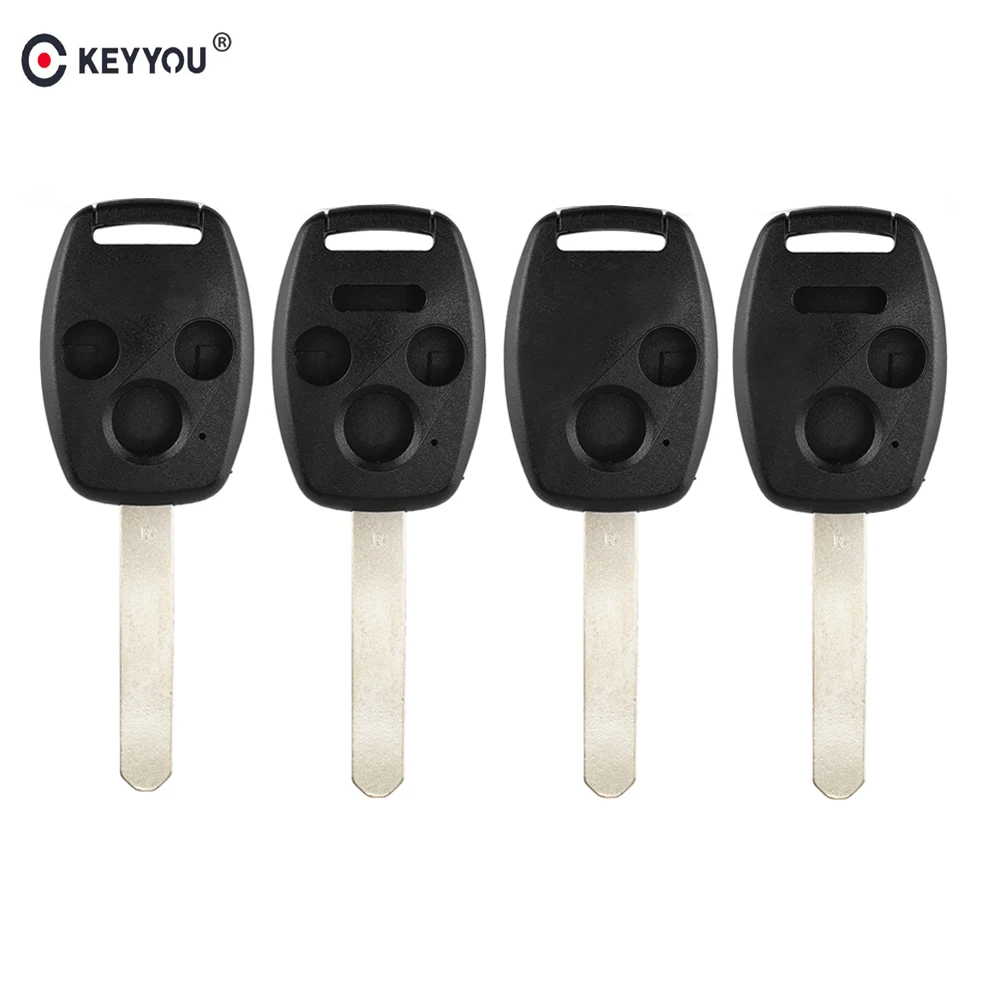 KEYYOU 2/3/3/4 кнопки необработанное лезвие дистанционный ключ для автомобиля в виде ракушки для Honda Fit Accord CRV Pilot Insight Джаз HRV Fob чехол Крышка