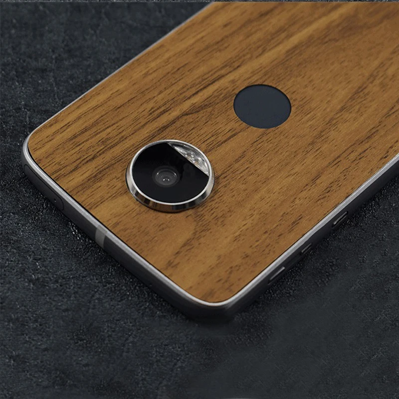 Wood Grain Back Sticker Film Protective Phone Wrap Skins Paste Membrane for Moto Z/Moto Play |