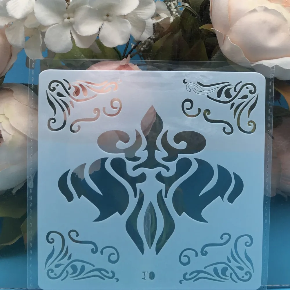 

1Pcs 13cm Frame Flower DIY Layering Stencils Wall Painting Scrapbook Coloring Embossing Album Decorative Card Template