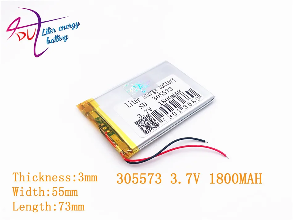 Литровая энергетическая батарея 305573 3,7 V 1800mah 305570 305575 PLIB литий-ионная/полимерная литий-ионная батарея в