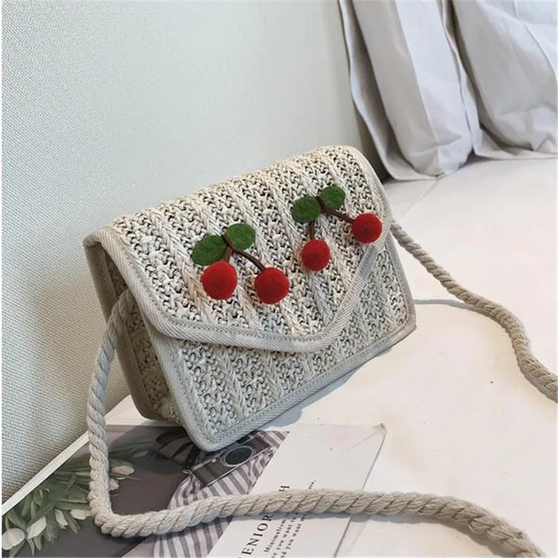 Распродажа ручная работа Женская плетеная Сумка из ротанга вишневая цвета сумка