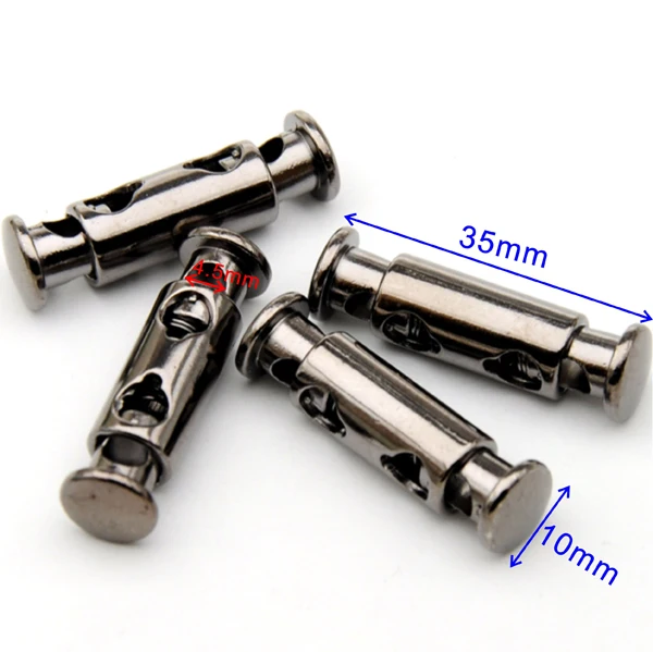 DIY 30 шт./лот черный никель металлический сплав Стопперы тумблер шнура Замки