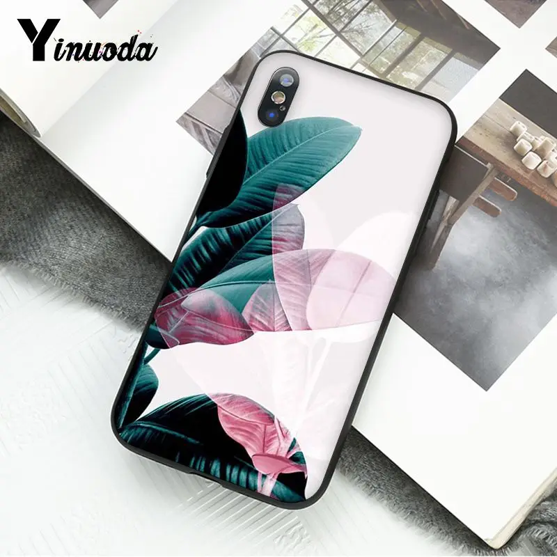 Летние OFPalm листьев банановых растения и цветы Чехол для мобильного телефона iphone