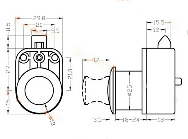 Хромированный строительный замок с рукояткой для морской лодки дом на колесах