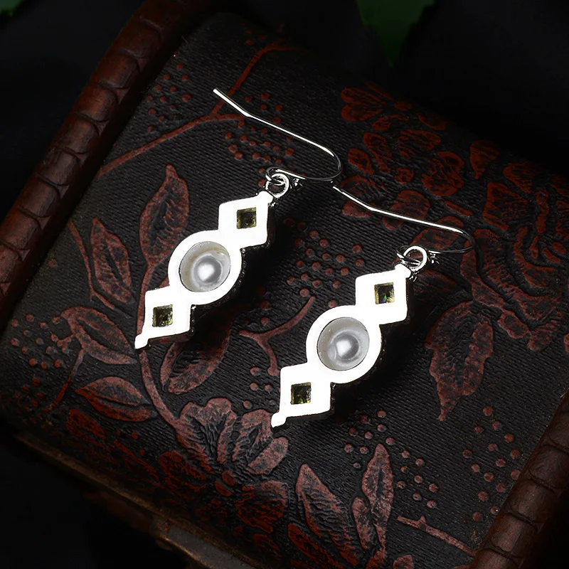 Женские серьги капельки Begua Ringen классические из серебра 925 пробы с жемчугом в
