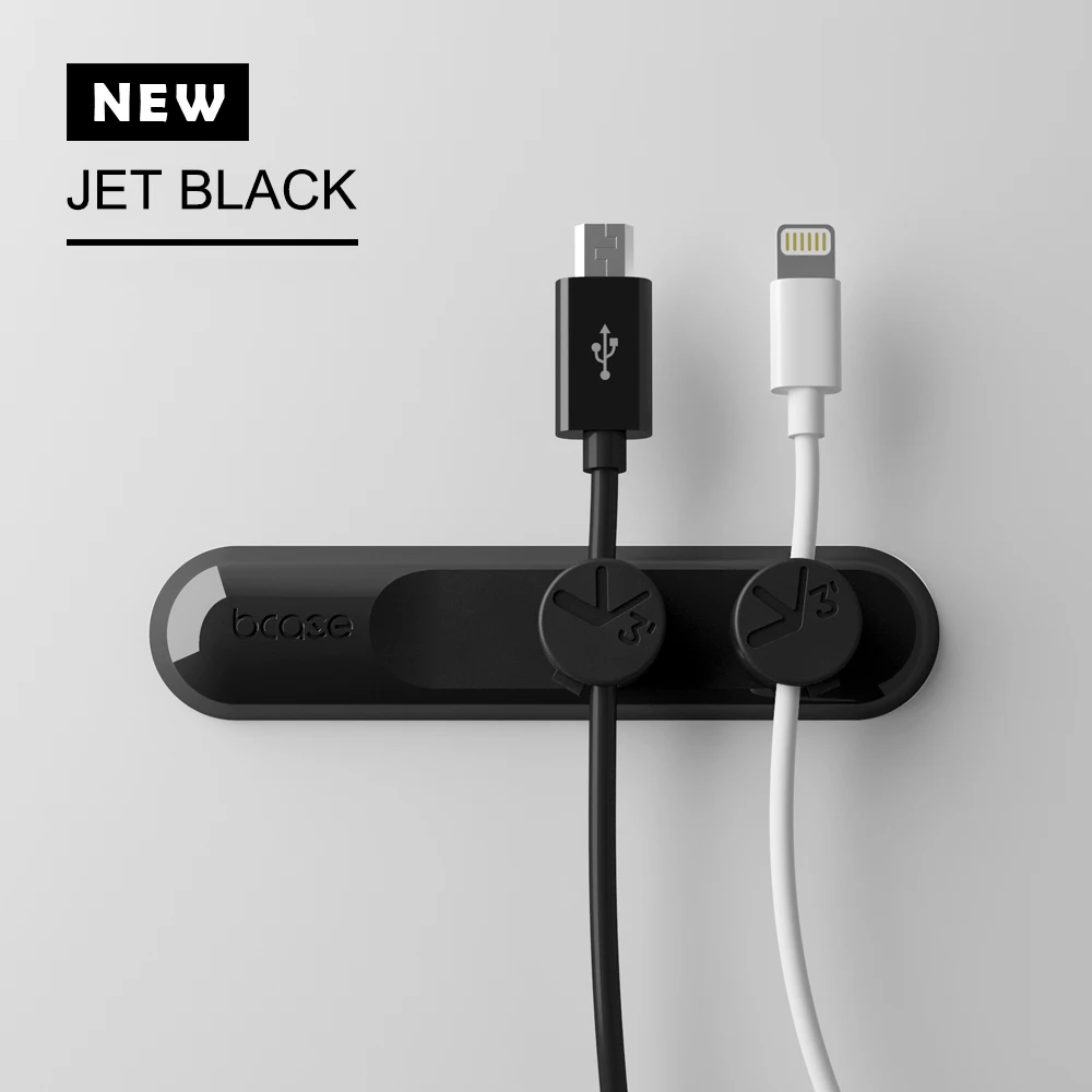 BLACK Xiaomi Bcase Магнитный кабель намотки провода Органайзер USB держатель кабельного зажима Сортировка инструмента рабочего места линия данных аккуратный инструмент - Цвет: BLACK