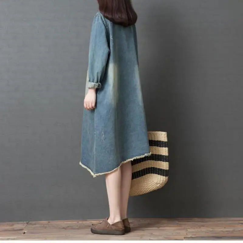 Повседневное прямое однотонное летнее платье с длинными рукавами и карманами до