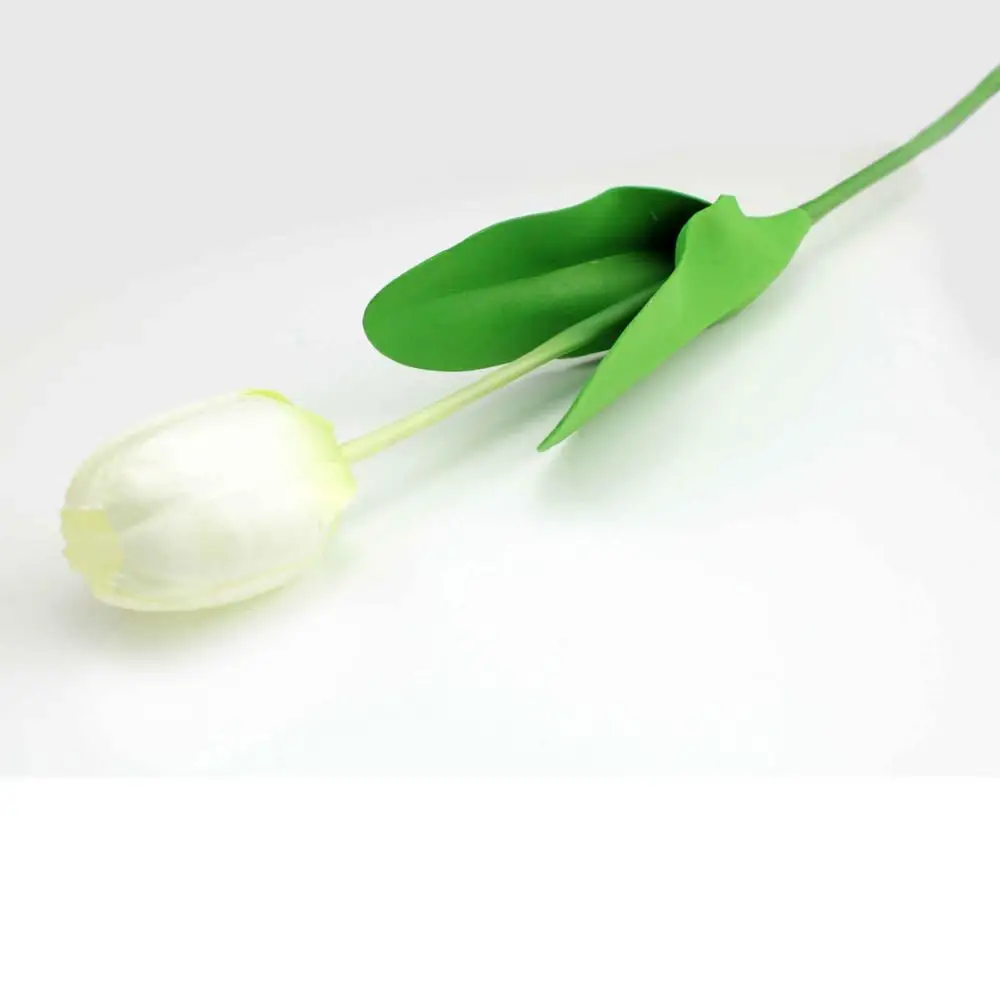 White 12 шт./упак. 64 см домашний декор искусственные тюльпаны flowerssingle длинный стебель Букет Красивая Цветочная вечерние Свадебные украшения - Цвет: White