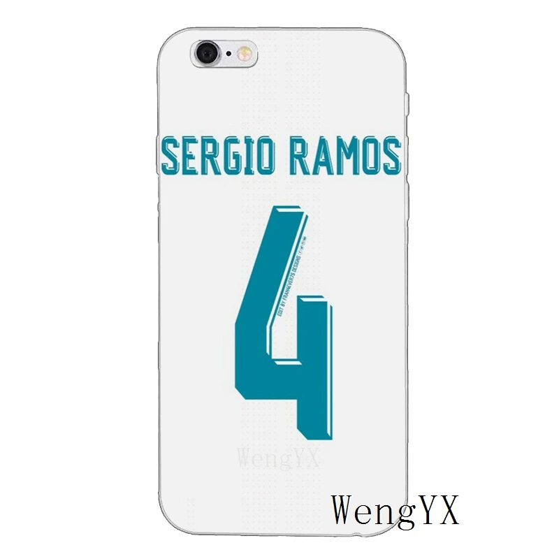 Серхио Рамос SR4 футболист для iPhone X XR XS Max 8 7 plus 6s 6 plus SE 5S 5c 5 4S 4 iPod Touch чехол мягкий чехол телефона - Цвет: SR4-Footballer-A-10
