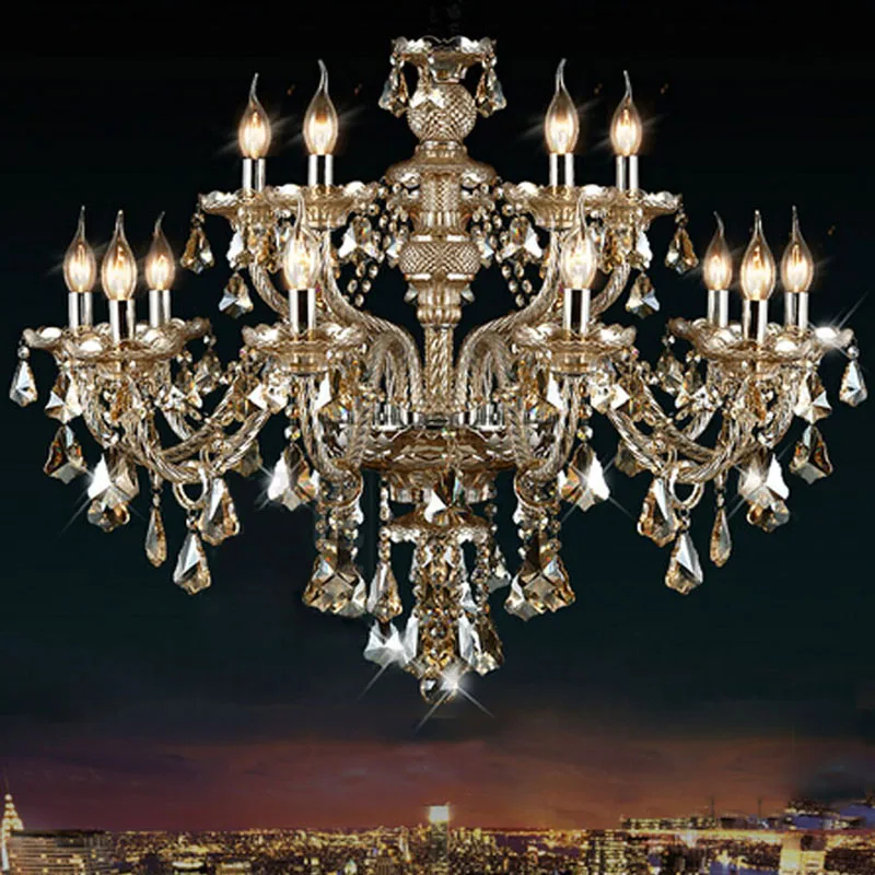 Европейская хрустальная люстра для гостиной ресторана свеча хрустальный свет