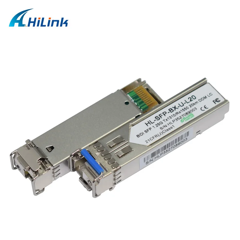 15 пар 1000base BIDI SFP 1 25G WDM 20 км 1310/1550nm SC/LC коннектор|Оптоволоконное оборудование| |