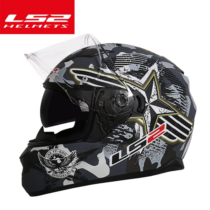 LS2 Глобальный магазин LS2 FF328 поток мото rcycle шлем двойной объектив шлем встроенный солнцезащитный козырек шлем мото шлем DOT утвержден - Цвет: veteran