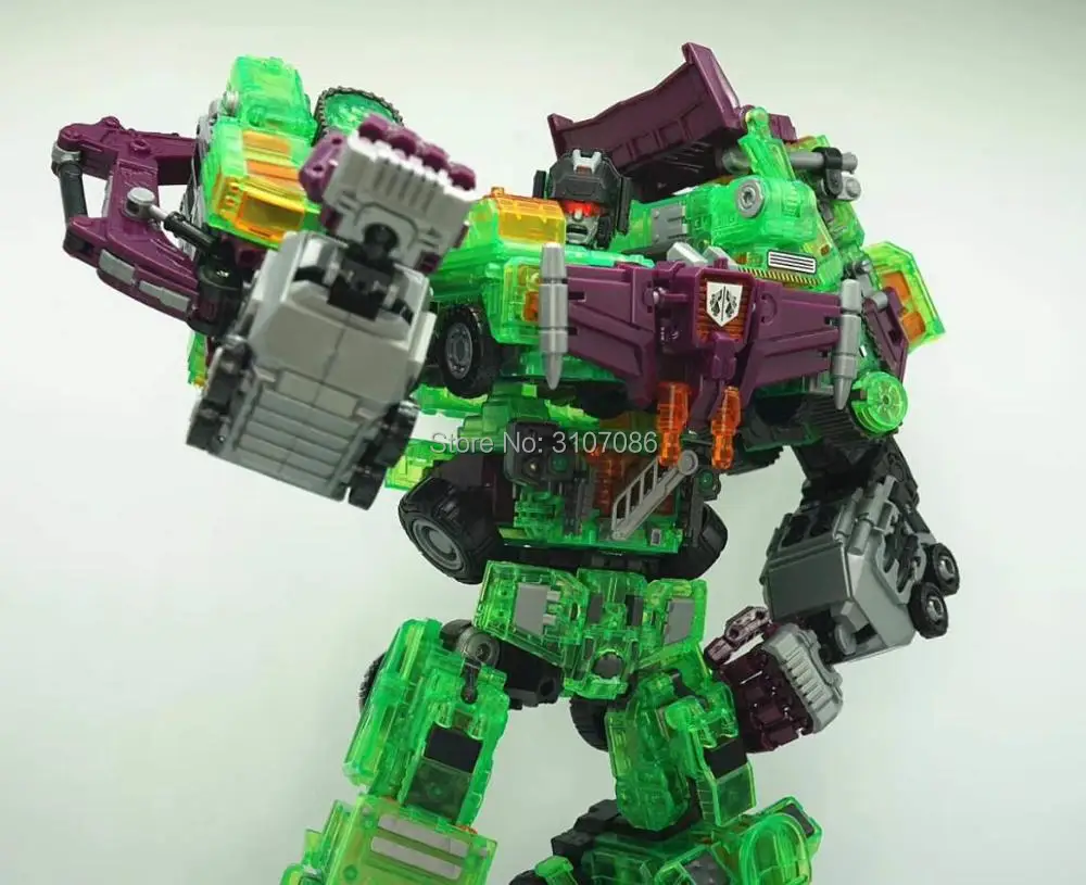 NBK Devastator 6в1 прозрачный набор бульдозер скребок гравитационный крюк