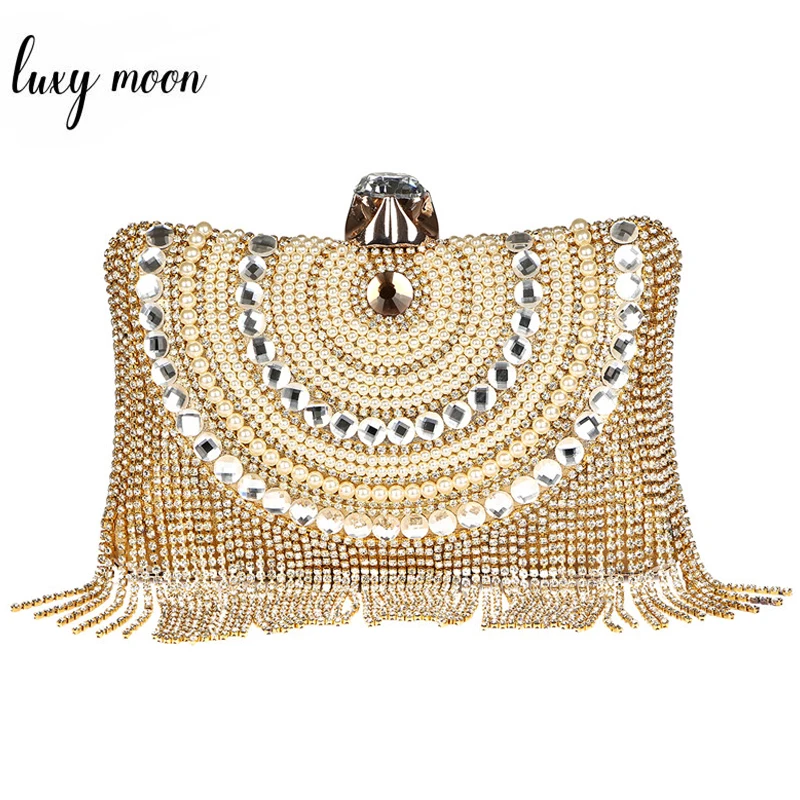 

Luxury Rhinestone Crystal Women Clutch Bags Fashion Tassels Evening Bags Clutches Purse Party Chain Handbag For Ladies Z287