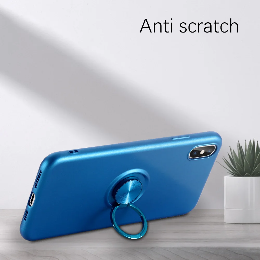 NYFundas 360 держатель магнитный штатив Телефон чехол для iPhone 7 8 6s 6 Plus бампер задние
