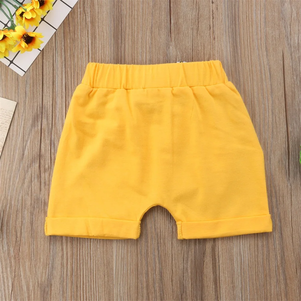 Solid Cute Baby Boy Casual Shorts Cotton Toddler Trouser Waistband Bottom High Quality Summer Baby Boys Pockets Shorts New