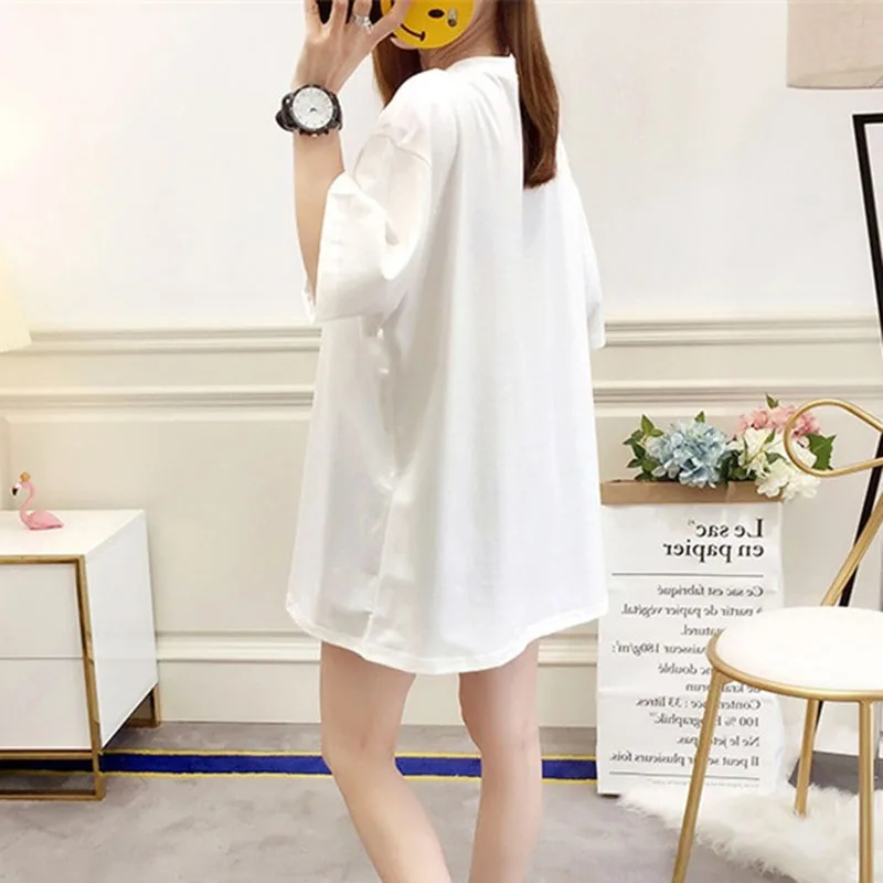 

Vintage Character Printed Casual Tee Summer Women Loose Basic Fashion Short sleeve T-shirt Women's O-neck Plus Size Top 4XL F068