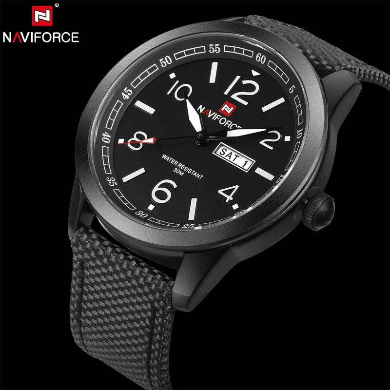 Naviforce оригинальный Элитный бренд Спорт Военная Кварцевые часы Человек