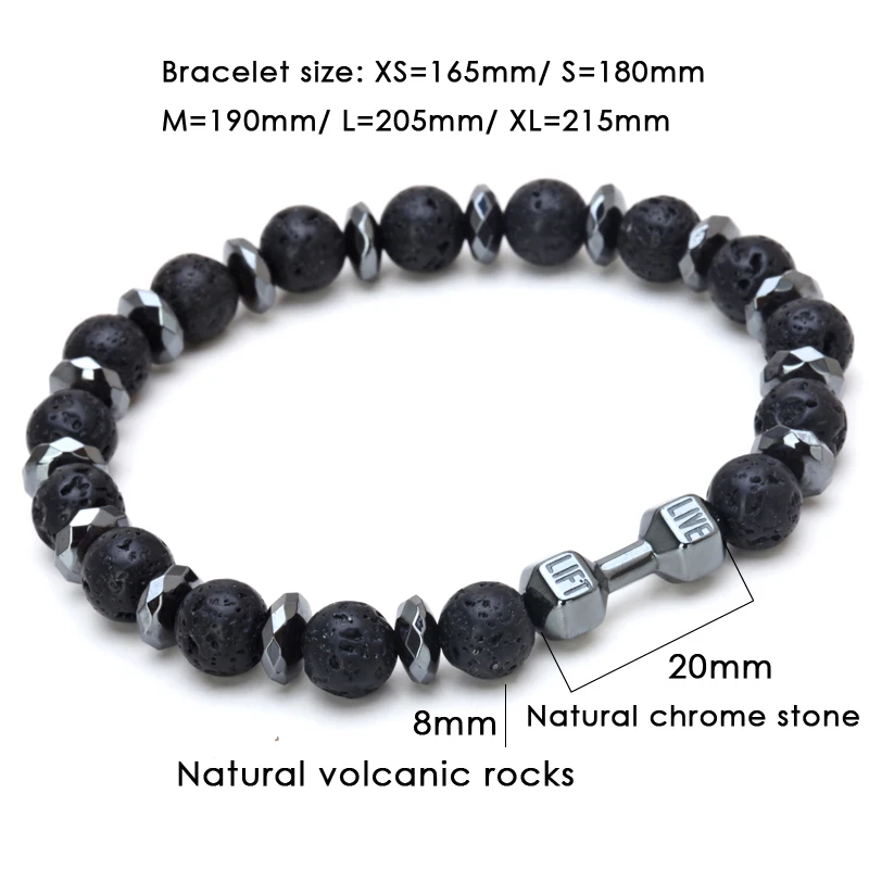Браслеты mcllroy натуральный камень Для мужчин s Купер бисера Череп браслет с