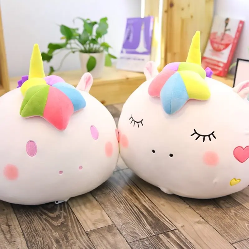 40 см Kawaii Плюшевый единорог мягкая подушка одеяло мягкий коралловый флис