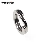 50 шт.100 шт. рыболовные твердых серебряное кольцо 304 Нержавеющаясталь для доставки прикорма и оснастки соединительное кольцо крючковый лов петля для пустой рукоятки разъем для приманки