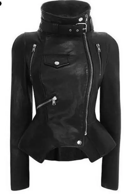 Rosetic готические Мотоциклетные Куртки женские тонкие пальто из искусственной