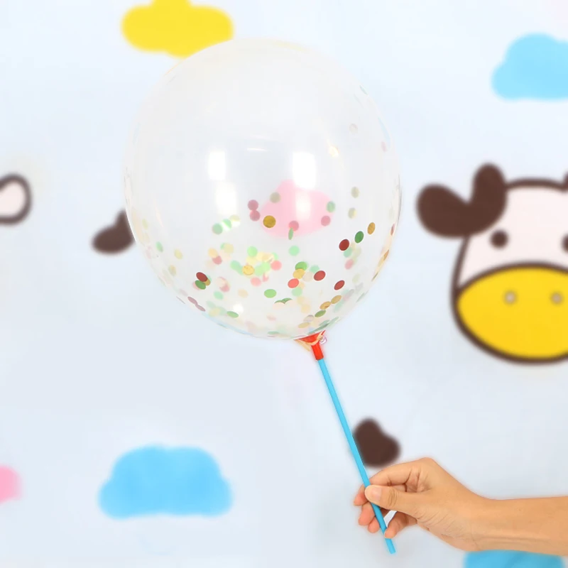 5 piece 12 inch 30 cm clear balloon latex wedding confetti happy birthday party supplies decorations illuminate | Дом и сад