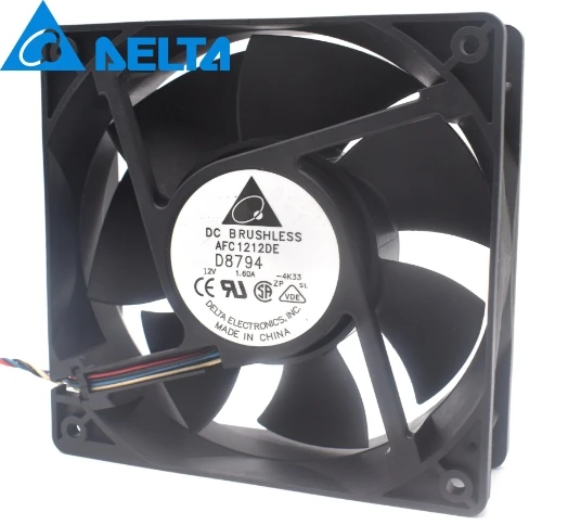 

1pcs AFC1212DE Y4574 120mm 1238 12038 120*120*38MM 12*12*3.8CM 12V 1.60A Server Inverter Cooling fan