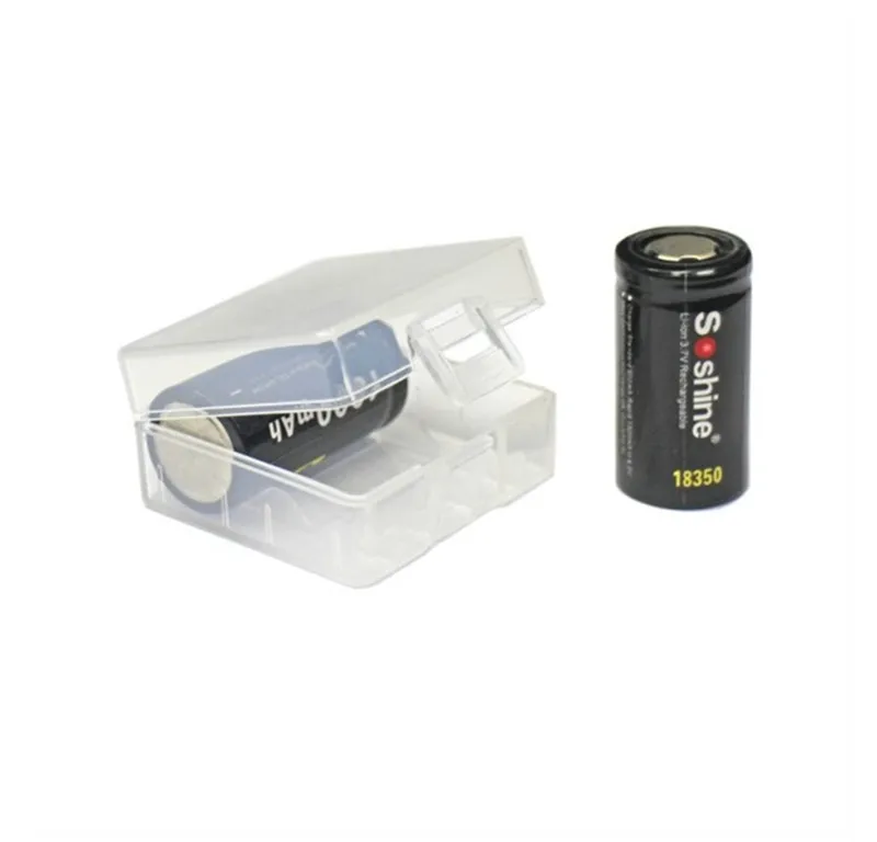 2 шт Soshine 18350 батарея 1000mAh 3,7 V литий-ионная аккумуляторная батарея с батареей защитный ящик для хранения