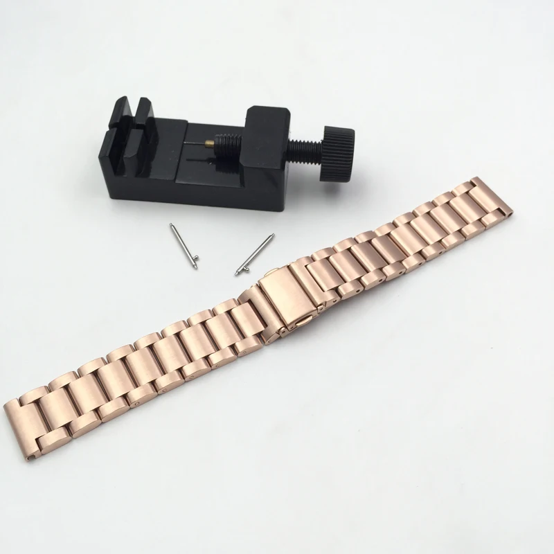 Ремешок из нержавеющей стали для часов браслет Pebble Time Steel 2015 22 мм с тремя бусинами