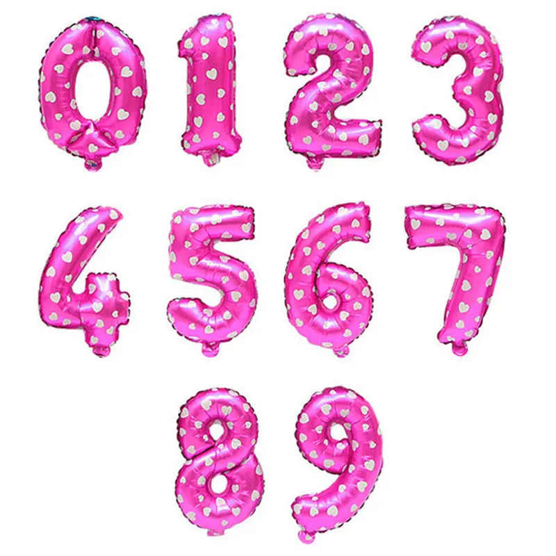 Pink 32 дюймов Большой Фольга на день рождения воздушные шары воздушные гелиевые шара с цифрой цифры Happy День рождения украшения для детей/воздушные шары на день рождения балон - Цвет: Pink